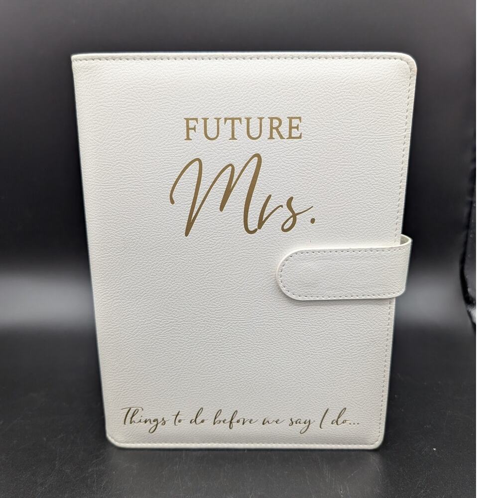 Charvoria Wedding Planner Future Mrs Binder Budget Lists Pockets Undated White
